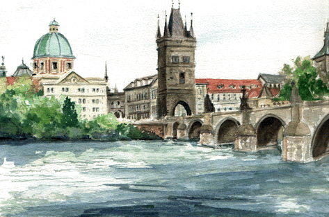 Prague, Charles Bridge to City Center